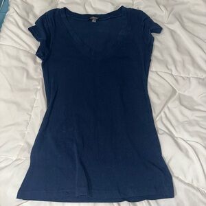 Ambiance Blue Fitted Short Sleeve T-Shirt